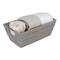 Simplify Small Gray Shelf Storage Rattan Tote Basket